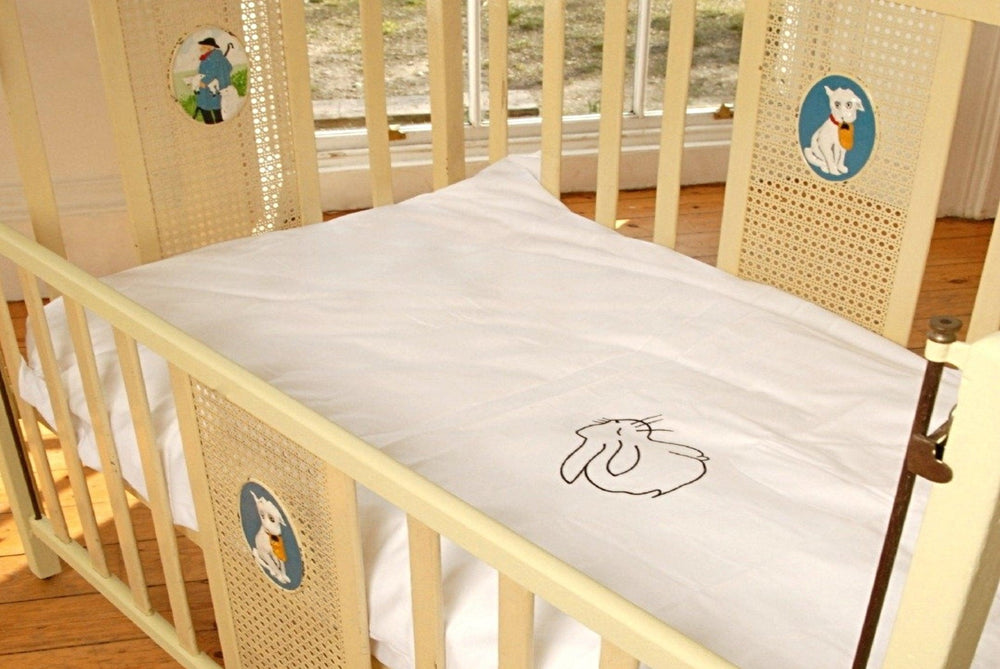 Bunny Embroidered Cotton Bed Set