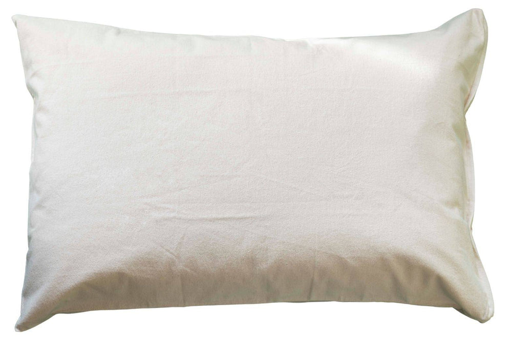 Organic brushed cotton pillow protector