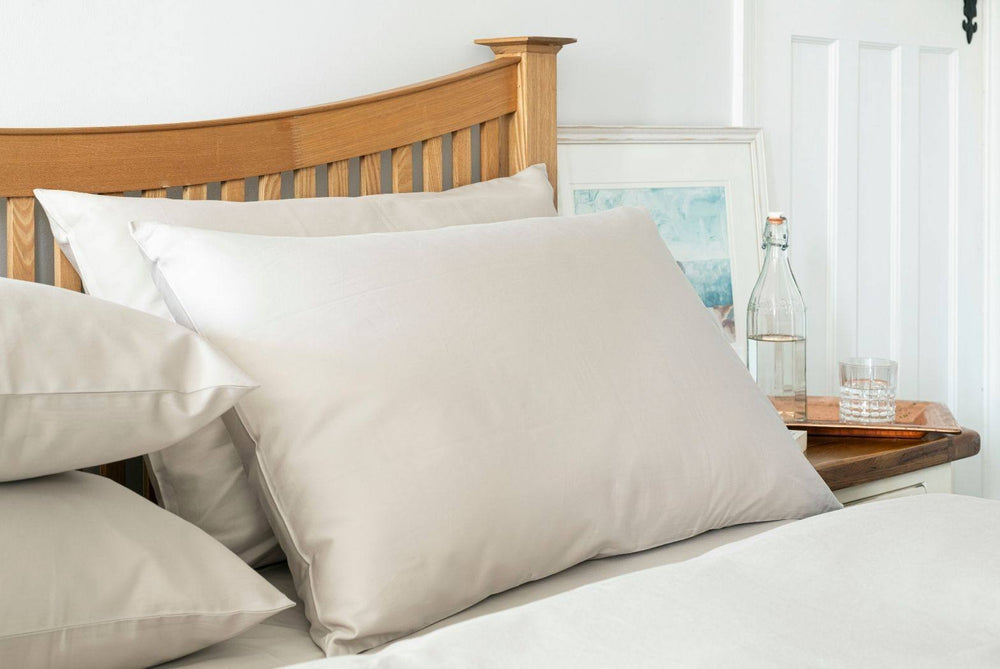 Organic light grey standard pillowcase