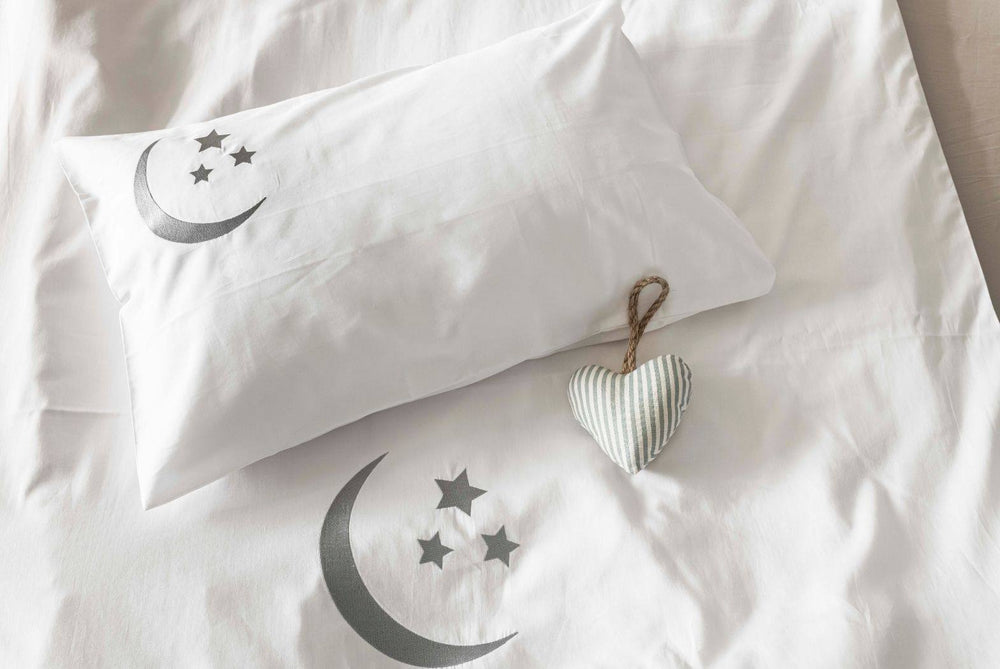 Moon and Stars Cot Bed Duvet Cover Set