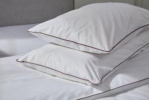 brown piping organic pillowcase