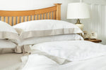 White Duvet Sets with Grey Hem