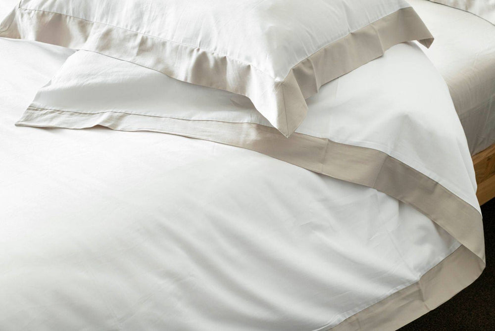 Luxury bedding set with grey hem