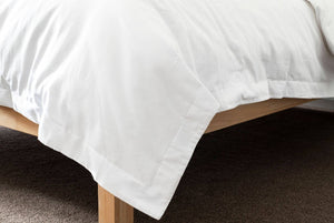 White Organic cotton hemmed duvet cover